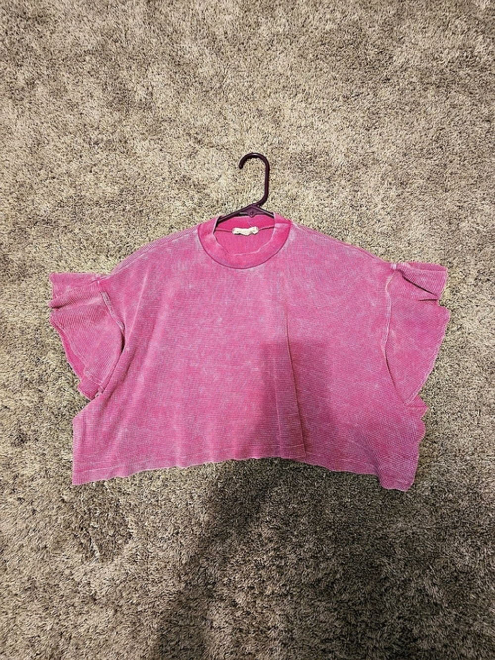 Pink Flutter Sleeve Top Size XS